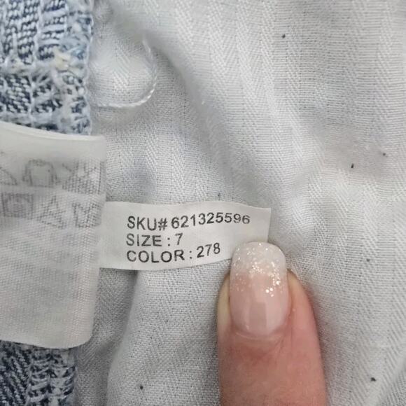 Hollister California Women's stretch Blue Denim Short Hi Rise Distressed size 28 - Picture 9 of 12